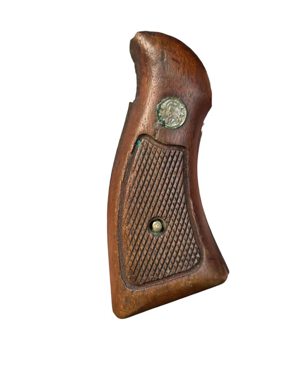 Smith & Wesson K Frame Square Butt Magna Walnut Grips With Screw OEM Vintage